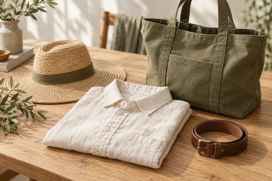 シャツ、帽子、バッグなどのファッション用品